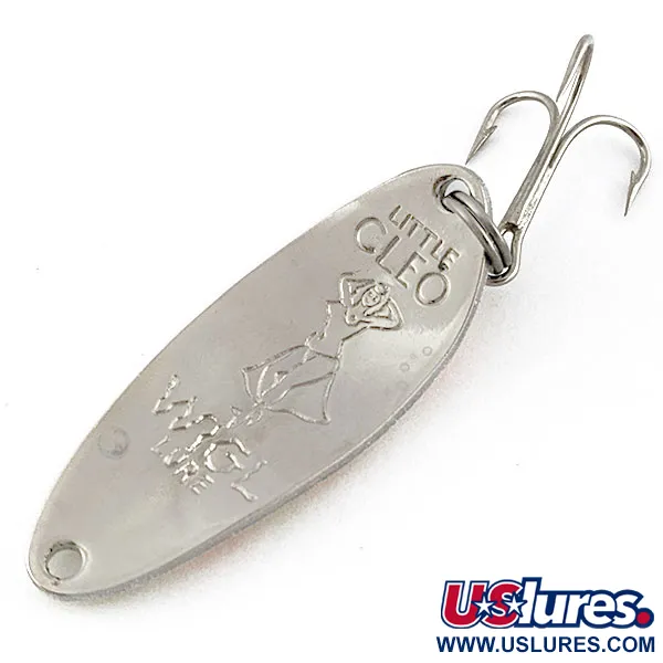 Vintage  Seneca Little Cleo (Hula Girl), 1/3oz white/orange Glow fishing spoon #19135