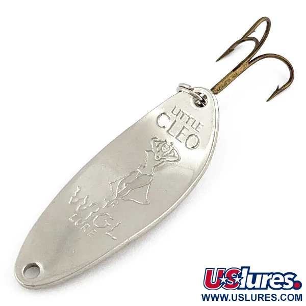 Vintage  Seneca Little Cleo (Hula Girl), 1/3oz nickel fishing spoon #19152