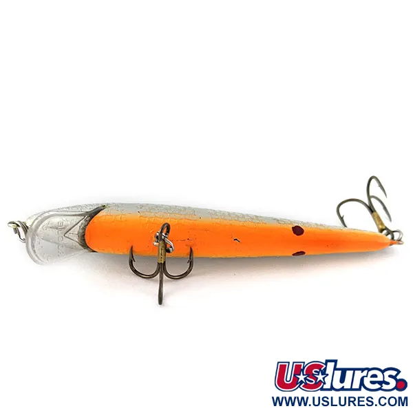 Vintage   Smithwick Floating Rattlin Rogue, 1/4oz Chrm Blk Back OB fishing lure #19156