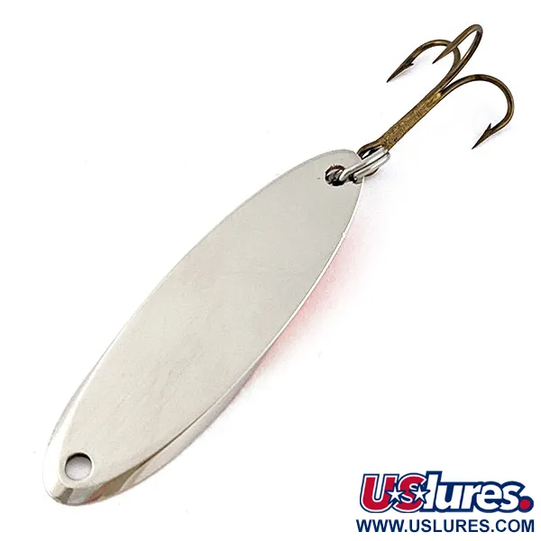 Vintage Acme Kastmaster, 3/8oz nickel/orange fishing spoon #19159