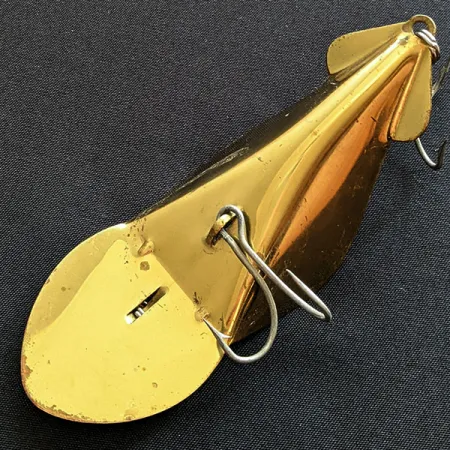 Vintage Buck Perry Spoonplug, 1oz gold fishing spoon #19172