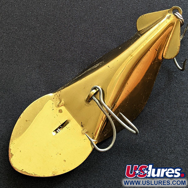 Vintage   Buck Perry Spoonplug, 1oz gold fishing spoon #19172