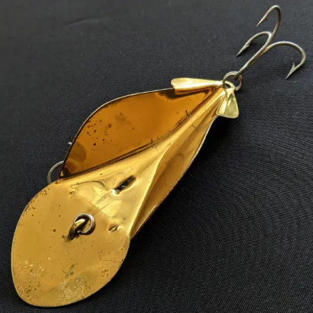 Vintage Buck Perry Spoonplug, 1oz gold fishing spoon #19172