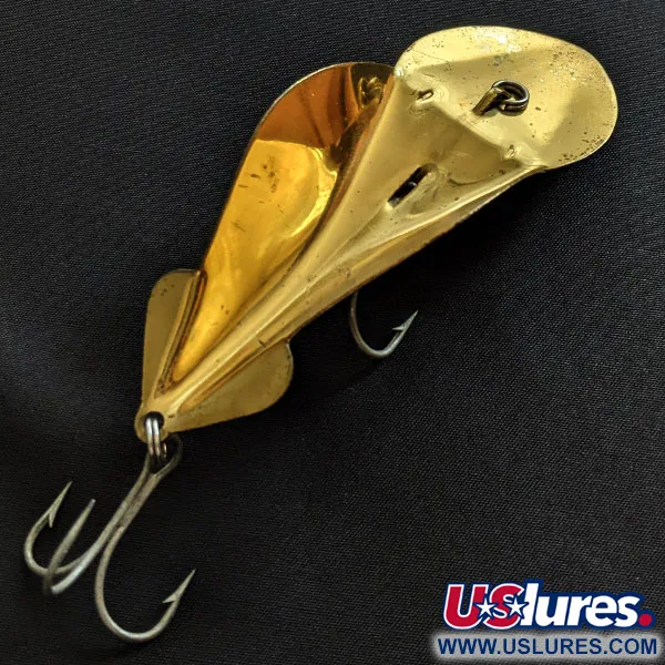 Vintage   Buck Perry Spoonplug, 1oz gold fishing spoon #19172