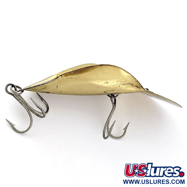 Vintage Buck Perry Spoonplug, 1oz gold fishing spoon #19172