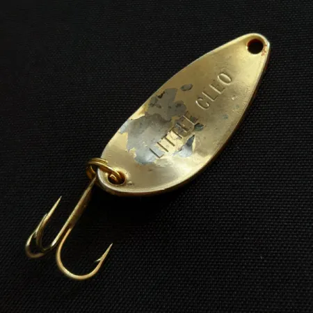 Vintage Acme Little Cleo, 1/8oz red/gold fishing spoon #19180