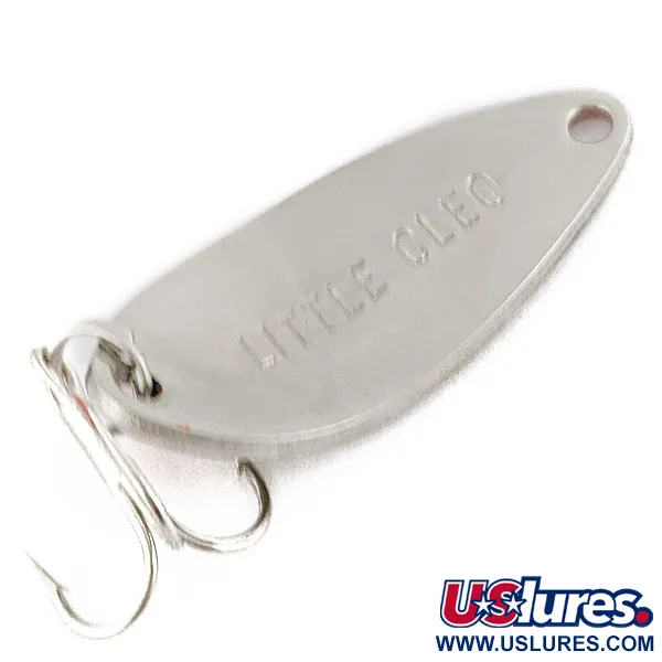 Vintage Acme Little Cleo, 3/16oz nickel/orange fishing spoon #19181