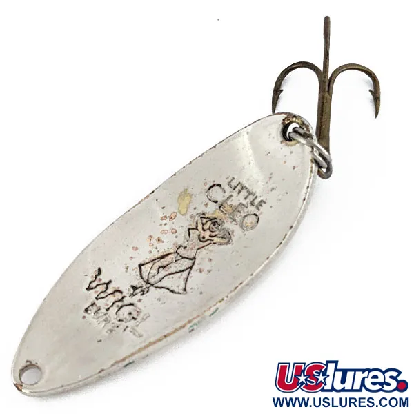 Vintage  Seneca Little Cleo (Hula Girl), 1/2oz nickel fishing spoon #19182