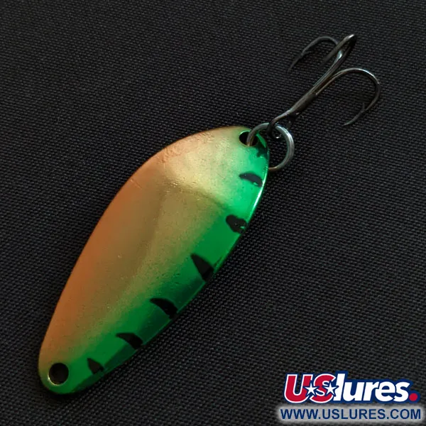 Vintage Acme Little Cleo, 1/4oz Fire tiger fishing spoon #19188