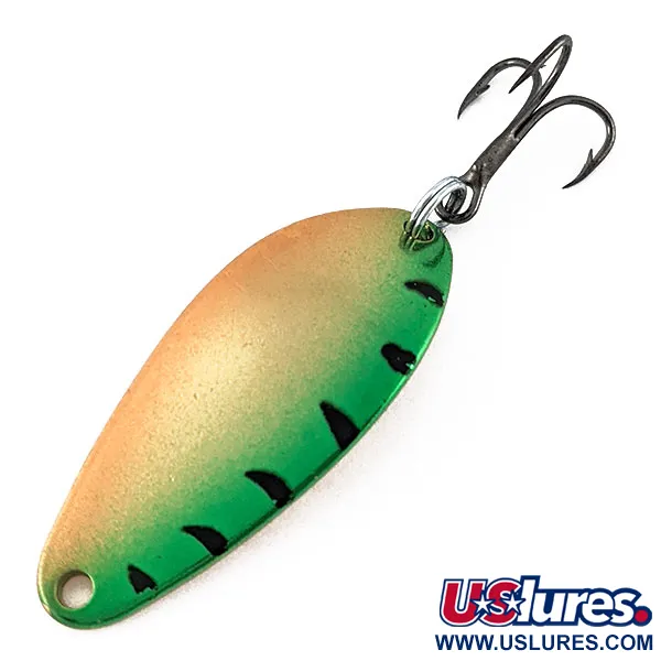 Vintage Acme Little Cleo, 1/4oz Fire tiger fishing spoon #19188