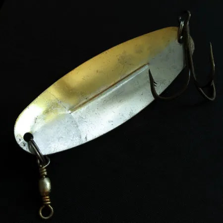 Vintage Williams Wabler W70, 1oz silver/gold fishing spoon #19191