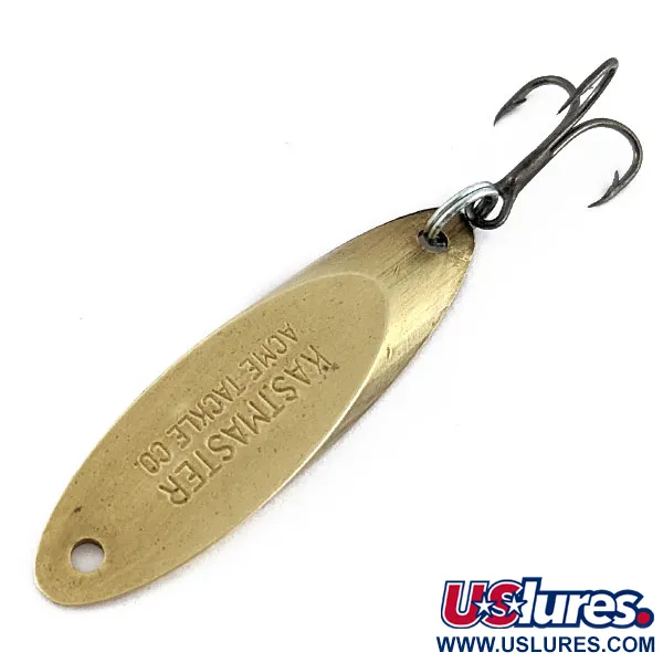 Vintage Acme Kastmaster, 1/4oz brass fishing spoon #19197