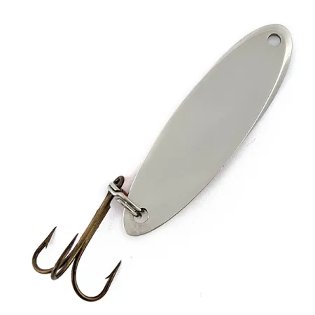 Vintage Acme Kastmaster, 3/8oz nickel/orange fishing spoon #19199