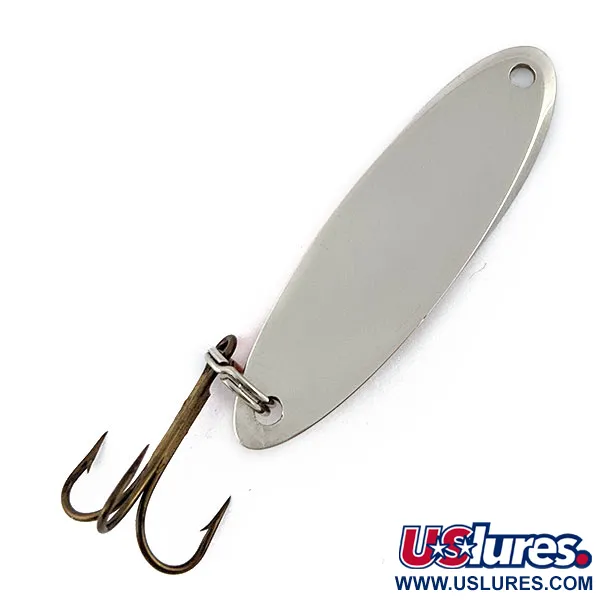 Vintage Acme Kastmaster, 3/8oz nickel/orange fishing spoon #19199