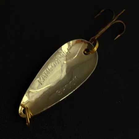 Vintage Acme Kamlooper Spoon, 2/5oz gold/yellow/red fishing spoon #19201