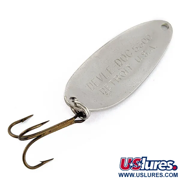 Vintage  Eppinger Dardevle Devle-Dog 5300, 1/3oz nickel/red fishing spoon #19211