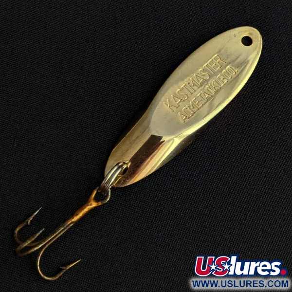 Vintage Acme Kastmaster, 1/2oz gold fishing spoon #19214