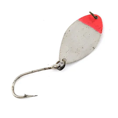 Vintage Shoff's F.S.T. S-O​, 3/32oz nickel/red UV fishing spoon #19221
