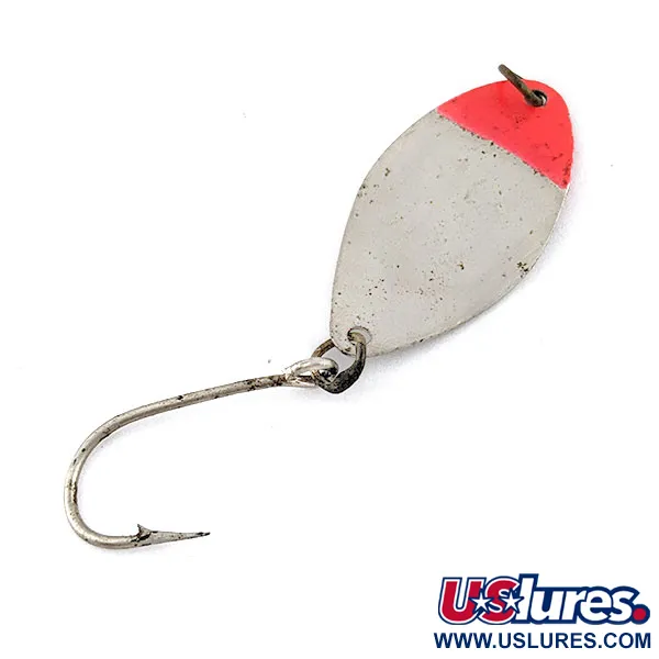 Vintage Shoff's F.S.T. S-O​, 3/32oz nickel/red UV fishing spoon #19221