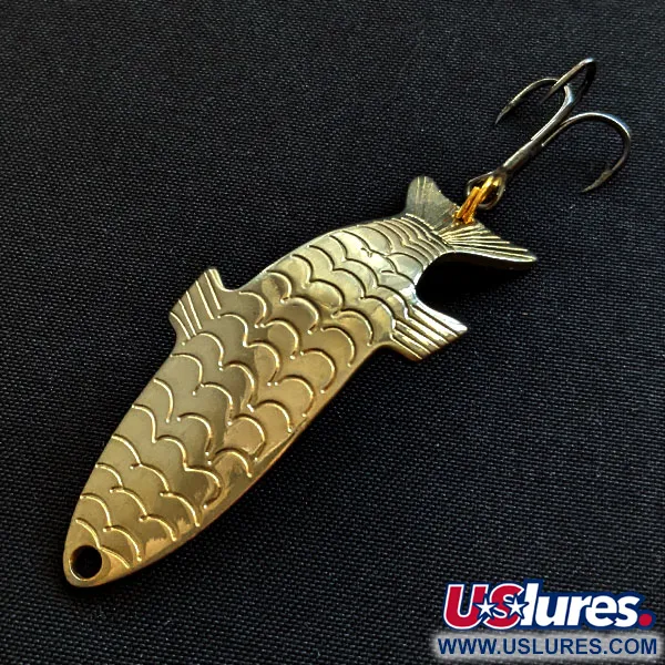 Vintage Acme Phoebe, 1/4oz gold fishing spoon #19225