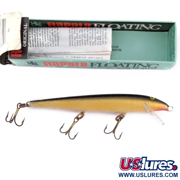 Rapala Original Floater F11, 3/16oz G (Gold) fishing lure #19228