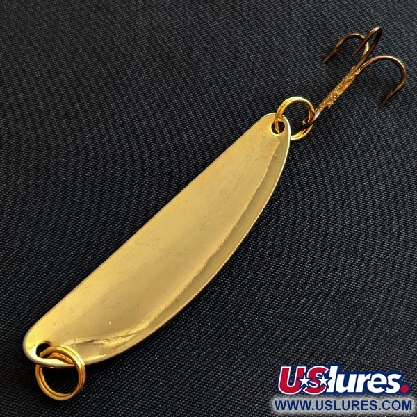 Vintage  Acme Side-Winder, 1/3oz gold fishing lure #19237