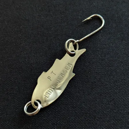 Vintage Luhr Jensen PT, 3/64oz nickel fishing spoon #19242