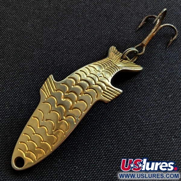 Vintage Acme Phoebe, 1/8oz gold fishing spoon #19245
