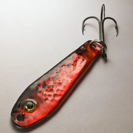 Vintage Renosky Lures Renosky bloody jig, 2/5oz red/black fishing spoon #22062