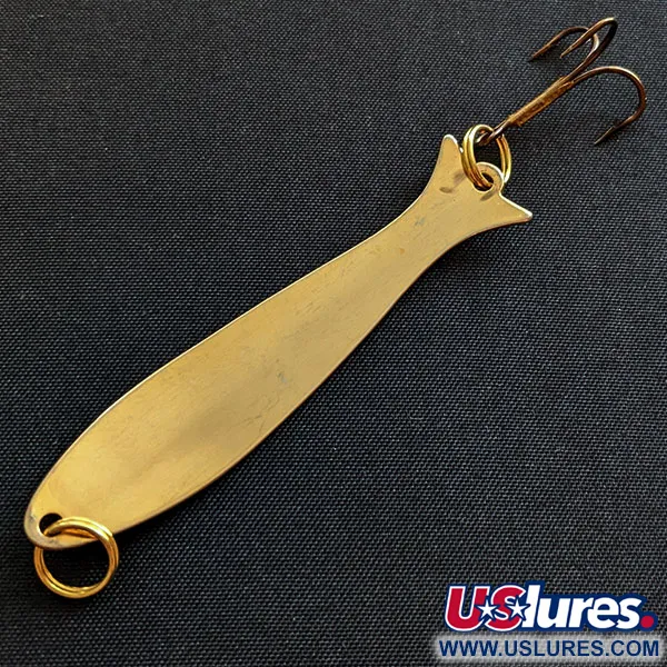 Vintage Acme Flash-King Wobbler, 3/16oz gold fishing spoon #19251