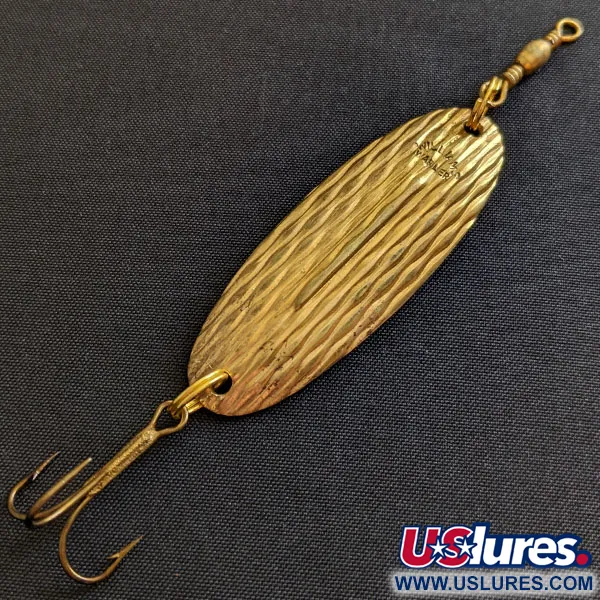 Vintage Williams Wabler W40, 1/4oz gold fishing spoon #19255