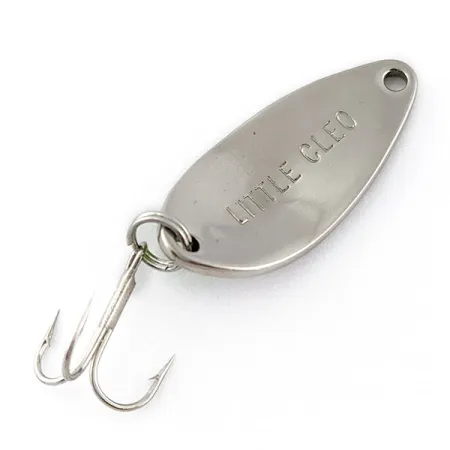 Vintage Seneca Little Cleo, 3/16oz nickel/green fishing spoon #19273