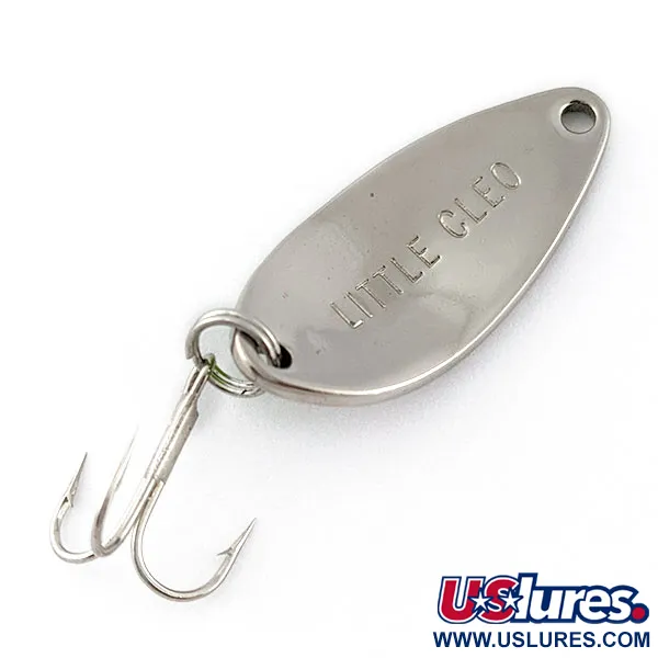 Vintage   Seneca Little Cleo, 3/16oz nickel/green fishing spoon #19273