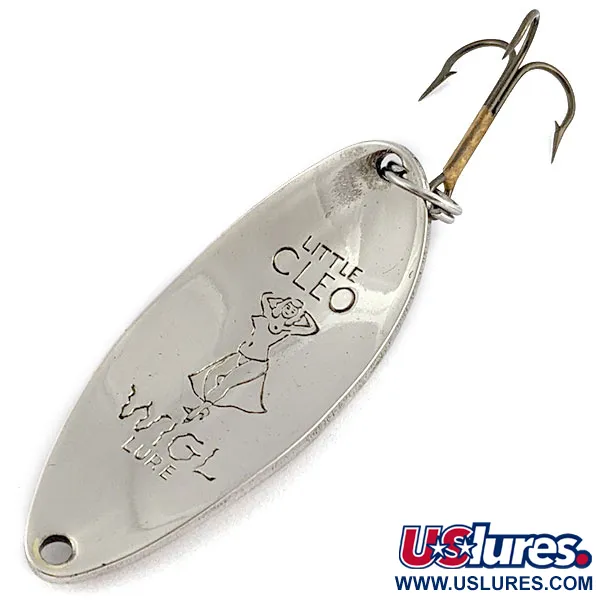 Vintage Seneca Little Cleo (Hula Girl), 1/2oz nickel fishing spoon #19279