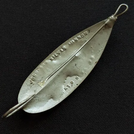 Vintage Johnson Silver Minnow, 3/16oz silver fishing spoon #19280