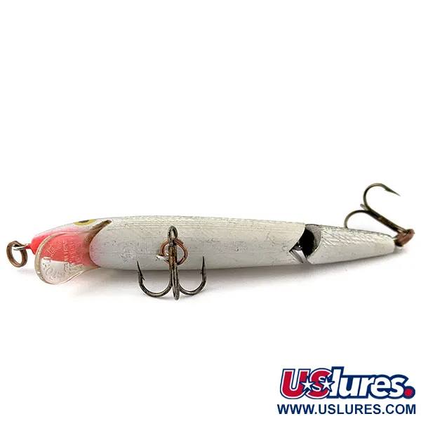 Vintage Rebel Floater Jointed, 1/4oz silver fishing lure #19287