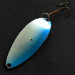 Vintage  Seneca Little Cleo (Hula Girl), 2/3oz blue/white/brass/nickel fishing spoon #19291