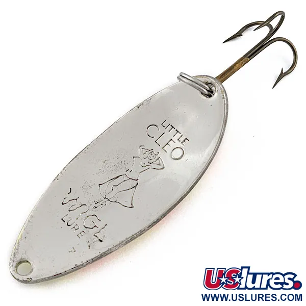 Vintage  Seneca Little Cleo (Hula Girl), 2/3oz yellow/red/nickel fishing spoon #19297