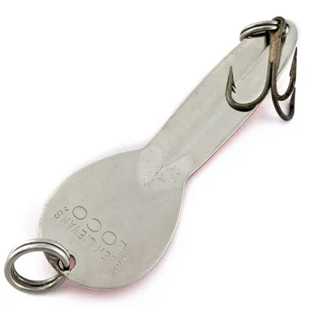 Vintage Glen Evans Loco 4, 3/4oz nickel/purple/red fishing spoon #19300