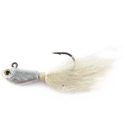 Vintage SPRO  Spro Prime Bucktail Jig, 1oz nickel/white fishing #19301
