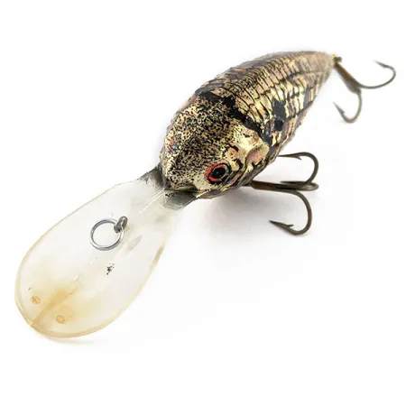 Vintage Renosky Lures Renosky Deep Dive Honeycomb Rattl shad, 2/5oz gold fishing lure #19303