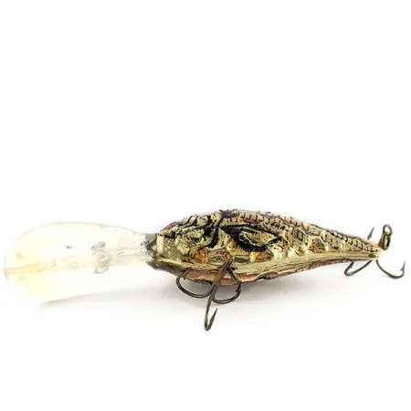 Vintage Renosky Lures Renosky Deep Dive Honeycomb Rattl shad, 2/5oz gold fishing lure #19303