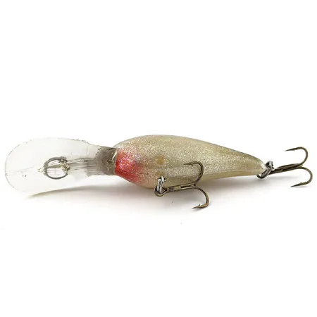 Vintage Norman DD14, 3/5oz white/green/glitter fishing lure #19310
