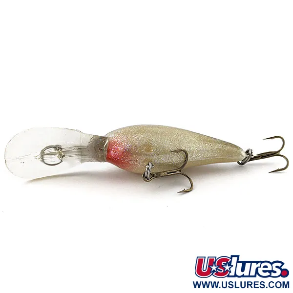 Vintage   Norman DD14, 3/5oz white/green/glitter fishing lure #19310