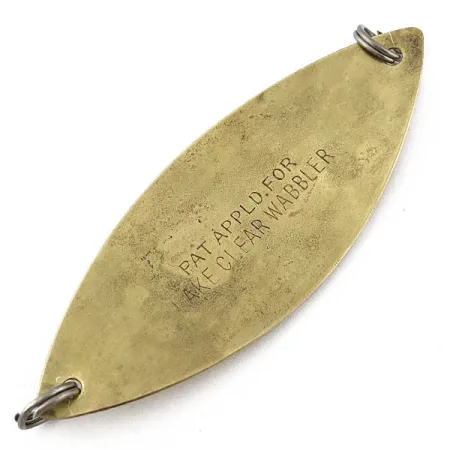 Vintage Williams Lake Clear Wabbler, 1/4oz brass fishing spoon #19311