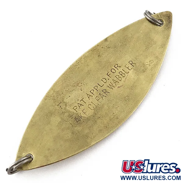 Vintage  Williams Lake Clear Wabbler, 1/4oz brass fishing spoon #19311