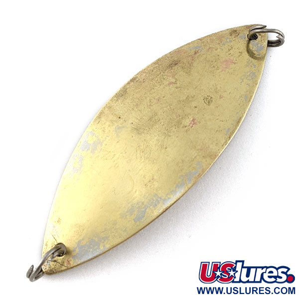 Vintage Williams Lake Clear Wabbler, 1/4oz brass fishing spoon #19311