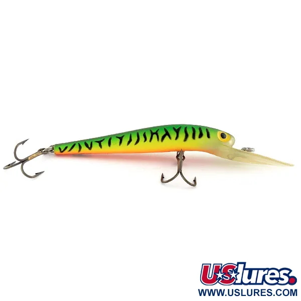 Vintage   Storm Deep Thunder Stick (pre Rapala), 1/3oz Fire tiger fishing lure #19331