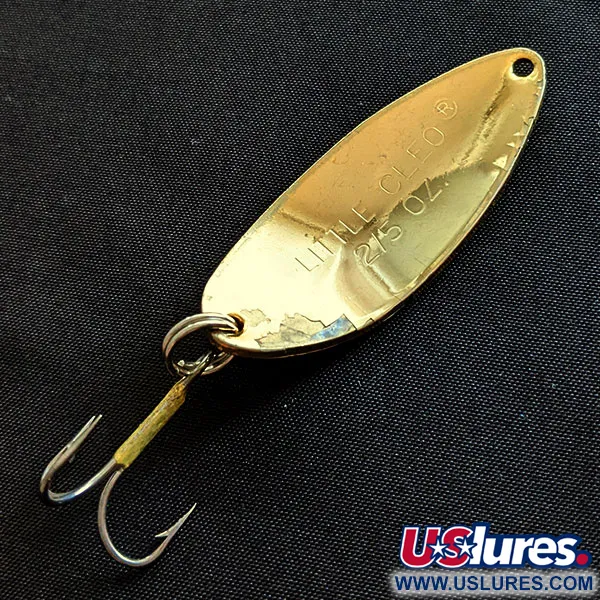 Vintage Acme Little Cleo, 2/5oz gold fishing spoon #19340