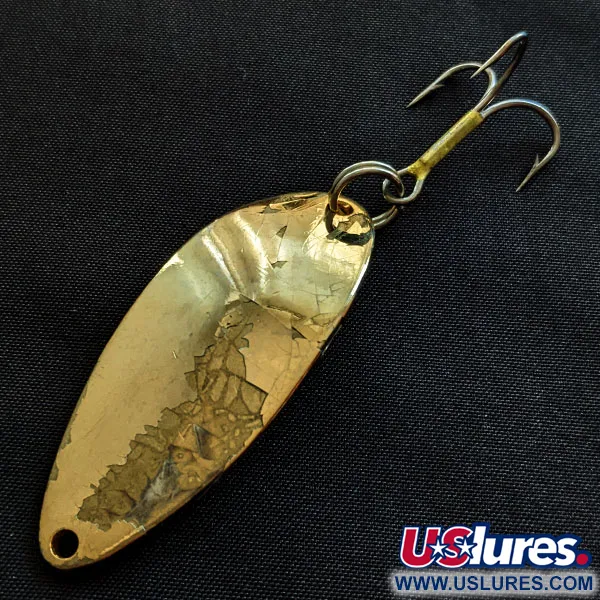 Vintage Acme Little Cleo, 2/5oz gold fishing spoon #19340